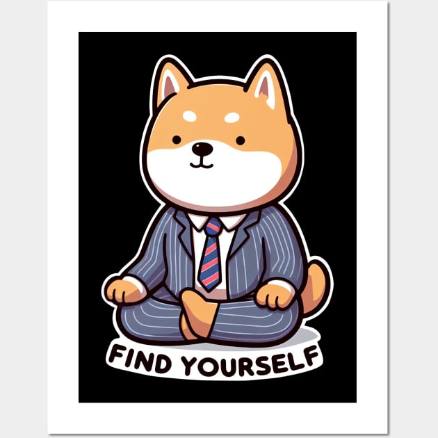 Find Yourself Shiba Inu Wall Art by Plushism